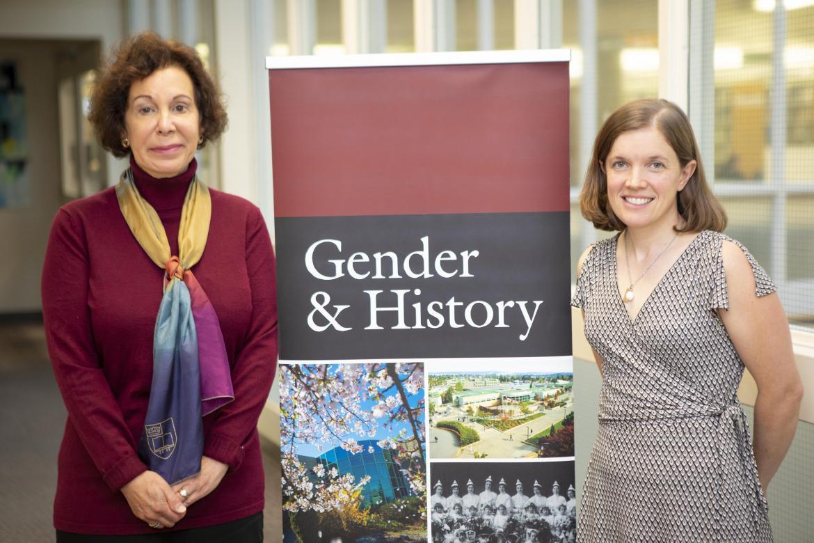 VIU Professors Dr. Cheryl Krasnick Warsh, left, and Dr. Katharine Rollwagen, along with Dr. Cathryn Spence (not pictured) and Dr. Whitney Wood (not pictured) received a $19,050 Social Sciences and Humanities Research Council Connection Grant.