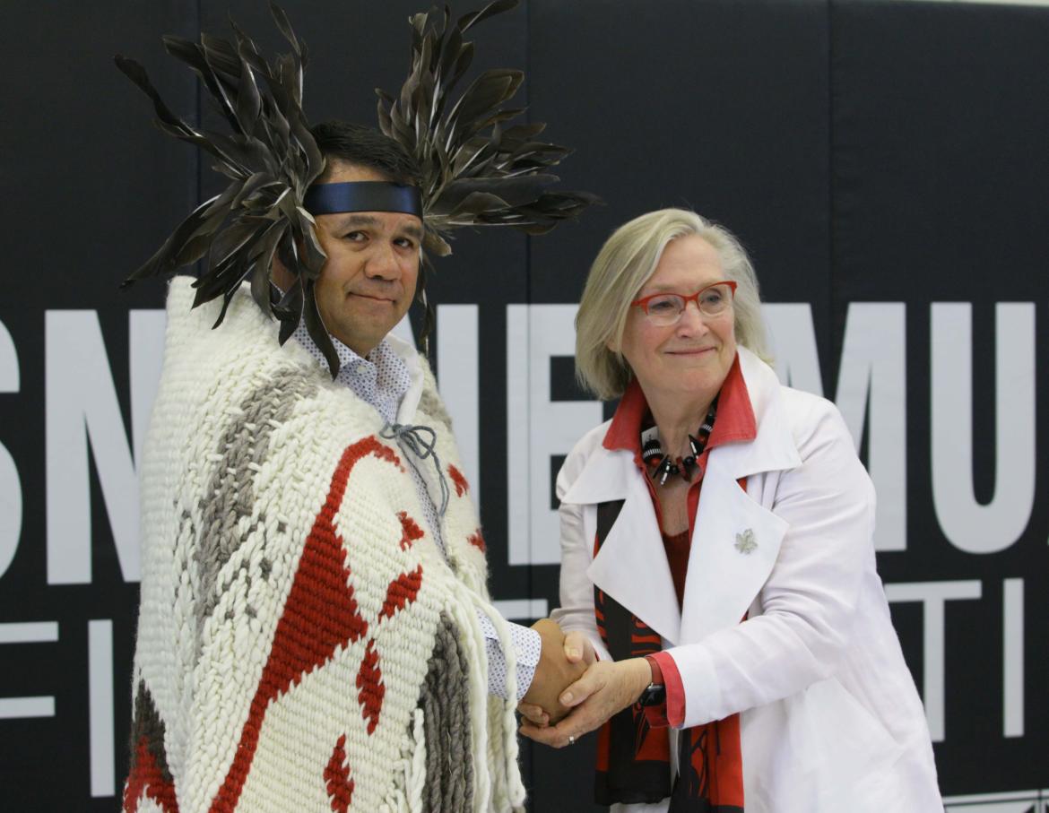 Snuneymuxw Chief Michael Wyse and Carolyn Bennett, Minister of Crown-Indigenous Relations Snuneymuxw Chief Michael Wyse and Carolyn Bennett, Minister of Crown-Indigenous Relations