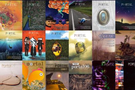Cover images from past Portal magazines