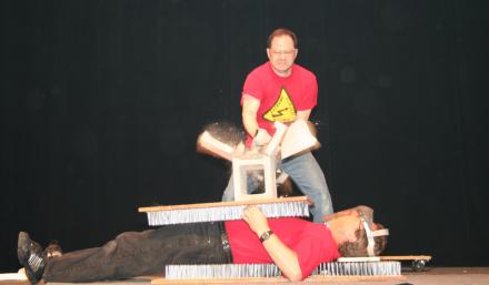 Extreme Science bed of nails experiment